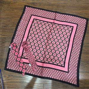 Kate spade scarf 3 piece set 100% silk heart collection